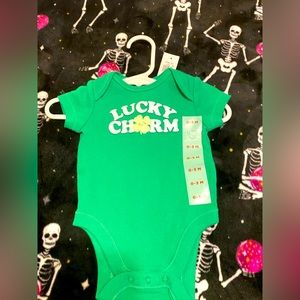 Green onesie Lucky Charm